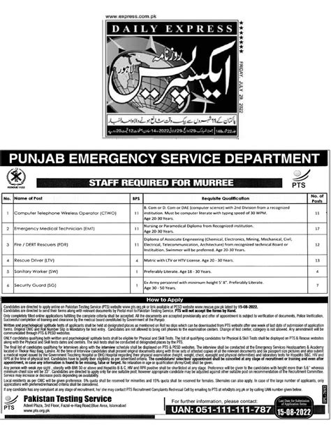 rescue 1122 jobs 2024 punjab online apply.